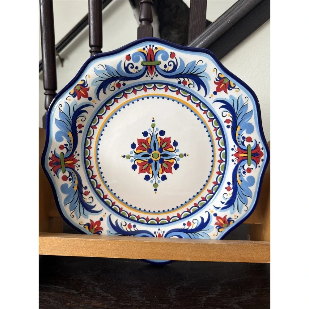 Handcrafted Espana Lifestyle San Marino Dinner Plate 11.25'' Some Crazing